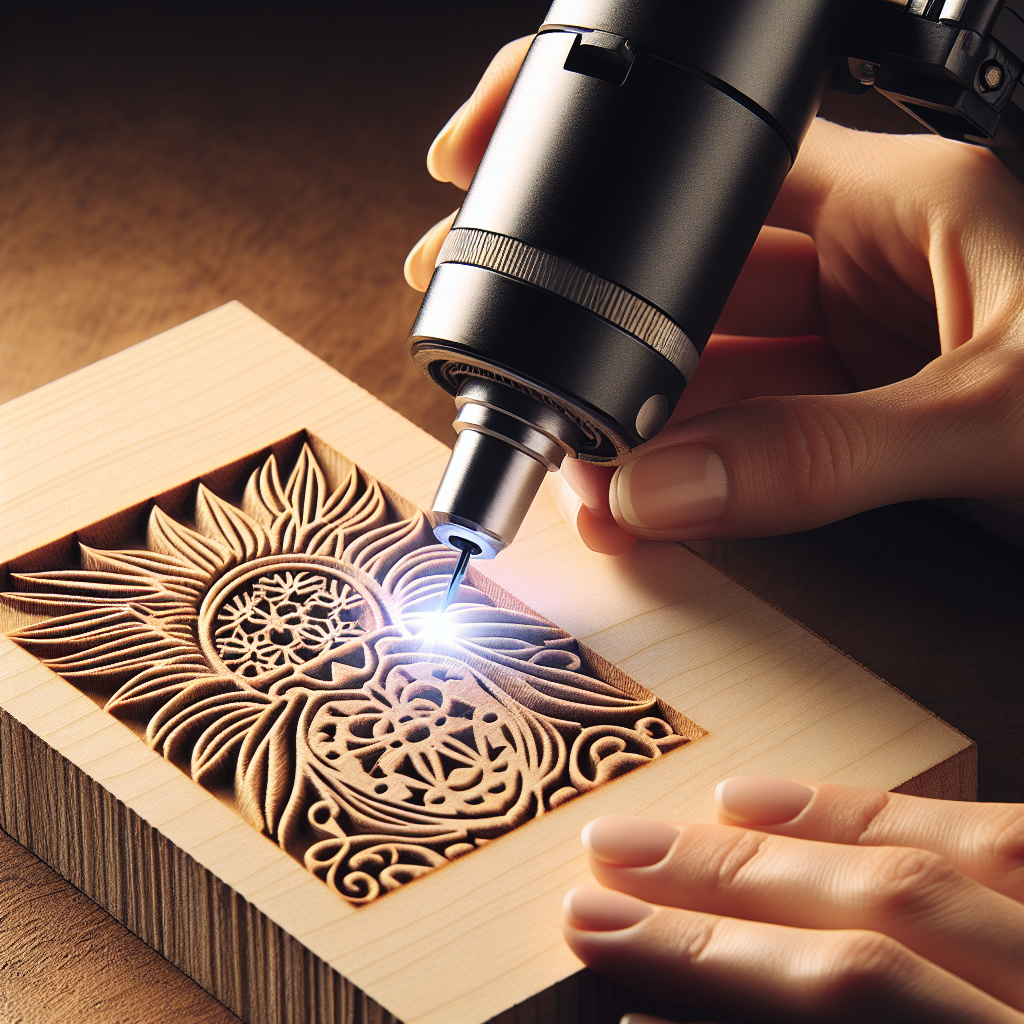 laser engraving on wood